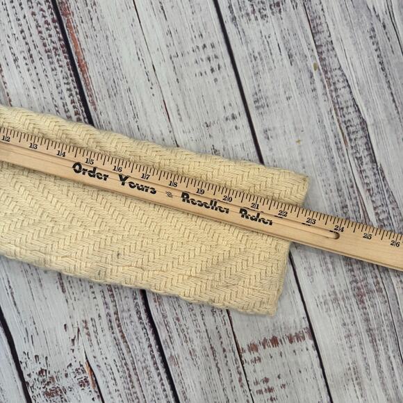 Mackage Petite Small (P/S) Ivory Herringbone Wool Coat Leather Trim Lined - Picture 13 of 14